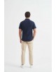 SLIM5301-74 Chemisette bleu marine slim fit