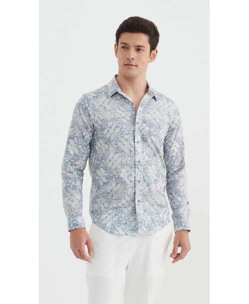 ENZO-111-15 Chemise "PREMIUM" à motifs coupe ajustée