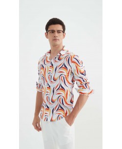 ENZO-111-17 Chemise "PREMIUM" à motifs coupe ajustée