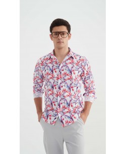 ENZO-111-08 Chemise "PREMIUM" à motifs coupe ajustée