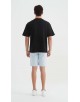 S319-02 T-shirt coton épais Oversize Noir