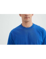 S319-04 T-shirt coton épais Oversize Bleu roy