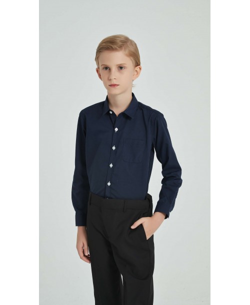 KIDS-901-74 Chemise marine enfants 6 à 16 ans