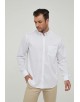 WHT-07-1 Chemise blanche col boutonné en coupe confort