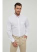 WHT-07-1 Chemise blanche col boutonné en coupe confort