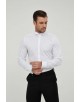 WHT-10-1 Chemise blanche slim fit col cassé poignets mousquetaires