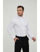 WHT-10-1 Chemise blanche slim fit col cassé poignets mousquetaires