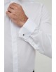 WHT-10-1 Chemise blanche slim fit col cassé poignets mousquetaires