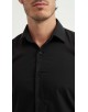 M0800-2 Chemise coupe ajustée - Noir