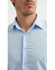 M0800-5 Chemise coupe ajustée - Ciel