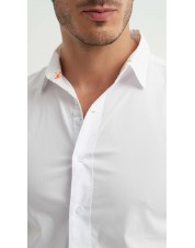 ENZO-118-01 Chemise coton - Blanc