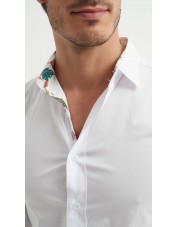 ENZO-118-02 Chemise coton - Blanc