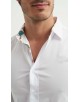 ENZO-118-02 Chemise coton - Blanc