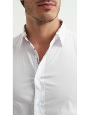 ENZO-118-03 Chemise coton - Blanc