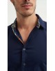 ENZO-118-04 Chemise coton - Bleu marine