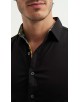 ENZO-118-06 Chemise coton - Noir