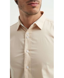 ENZO-118-07 Chemise coton - Beige