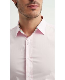 ENZO-118-08 Chemise coton - Rose