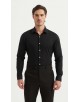 STR-043-2 Chemise en stretch - Noir