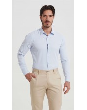 SAT100-14 Chemise bleu ciel en slim fit