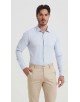 SAT100-14 Chemise bleu ciel en slim fit