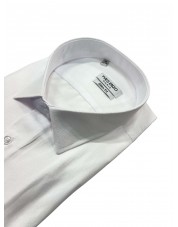 T60-01 Chemise piqué blanche en slim fit