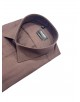 T60-25 Chemise piqué marron slim fit