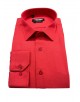 T60-38 Chemise piqué rouge slim fit