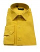 T60-43 Chemise piqué jaune slim fit