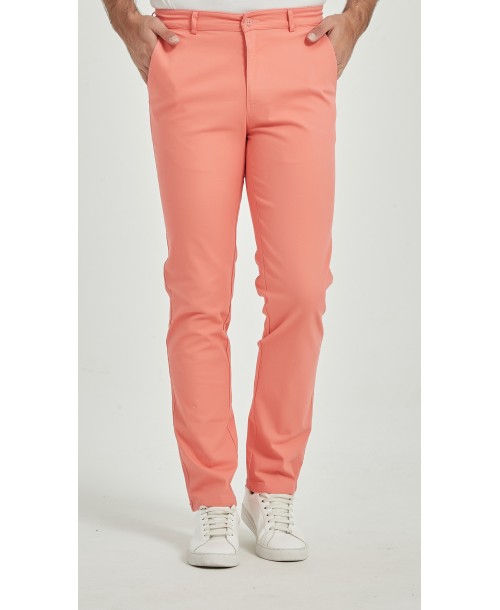 YE-807-07 Chino stretch corail (T38 à T50)