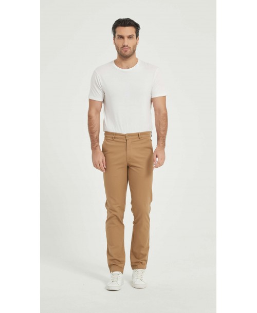 YE-807-09 Chino stretch camel (T38 à T50)