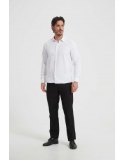 SAT200-1 Chemise blanche en confort fit