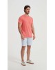 23501-6 T-shirt terracotta en lin