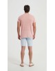 23501-14 T-shirt rose saumon en lin