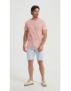 23501-14 T-shirt rose saumon en lin