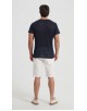 23501-3 T-shirt bleu marine en lin