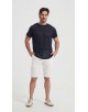 23501-3 T-shirt bleu marine en lin