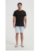 23501-4 T-shirt noir en lin