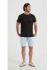 23501-4 T-shirt noir en lin