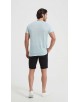 23501-7 T-shirt bleu ciel en lin