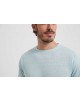 23501-7 T-shirt bleu ciel en lin