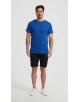 23501-8 T-shirt bleu royal en lin