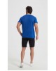 23501-8 T-shirt bleu royal en lin